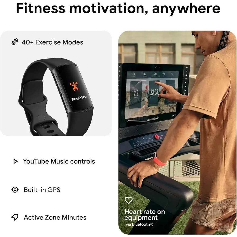 Open Box Google Fitbit Charge 6 Fitness Tracker